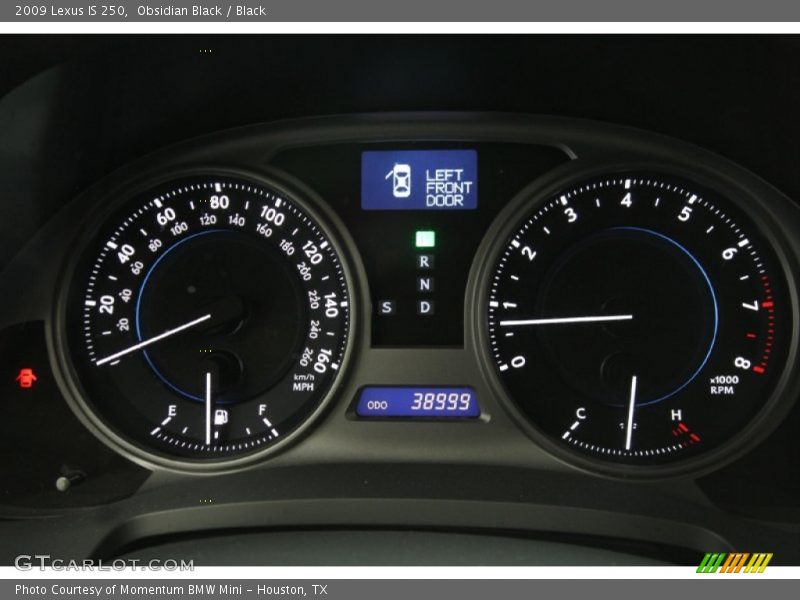 Obsidian Black / Black 2009 Lexus IS 250