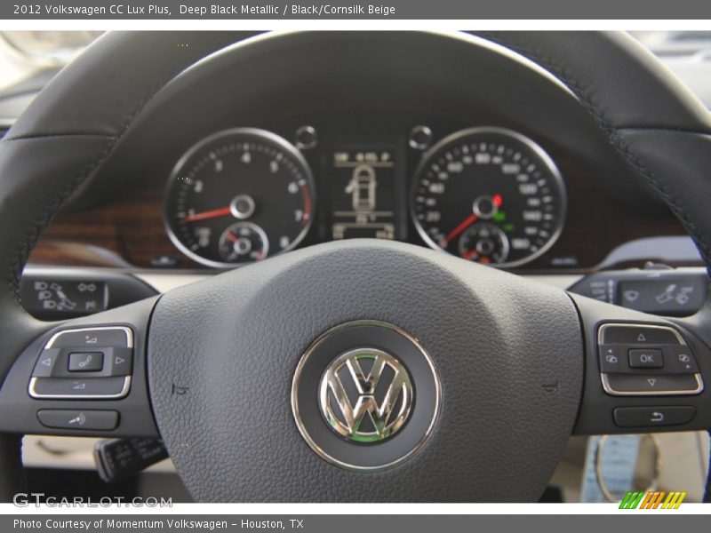 Deep Black Metallic / Black/Cornsilk Beige 2012 Volkswagen CC Lux Plus