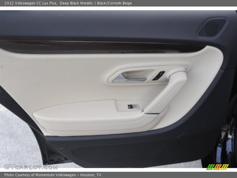 Deep Black Metallic / Black/Cornsilk Beige 2012 Volkswagen CC Lux Plus
