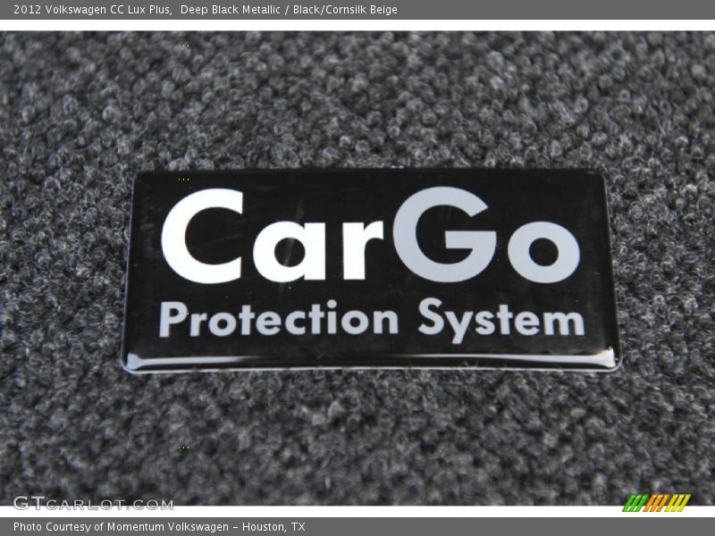 Deep Black Metallic / Black/Cornsilk Beige 2012 Volkswagen CC Lux Plus