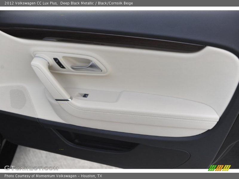 Deep Black Metallic / Black/Cornsilk Beige 2012 Volkswagen CC Lux Plus