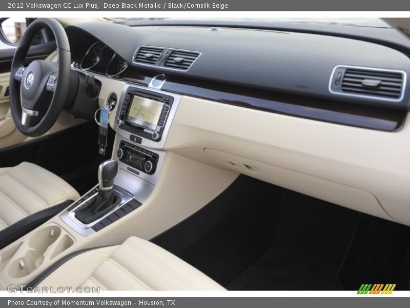 Deep Black Metallic / Black/Cornsilk Beige 2012 Volkswagen CC Lux Plus