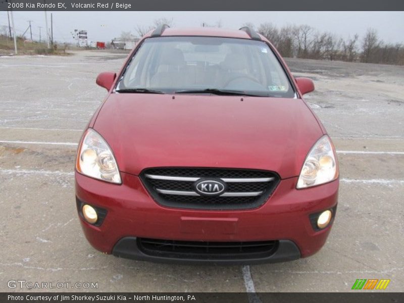 Volcanic Red / Beige 2008 Kia Rondo EX