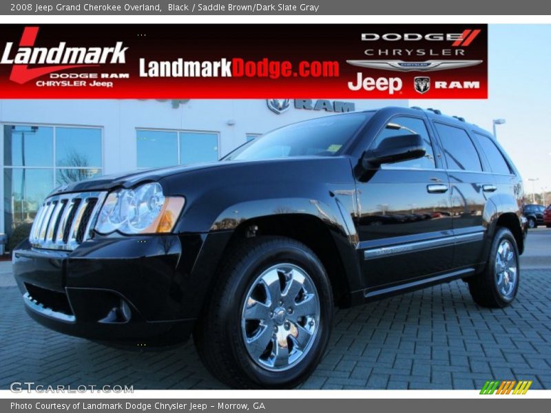 Black / Saddle Brown/Dark Slate Gray 2008 Jeep Grand Cherokee Overland