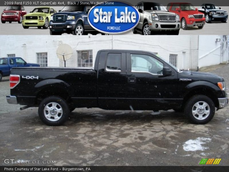 Black / Stone/Medium Stone 2009 Ford F150 XLT SuperCab 4x4