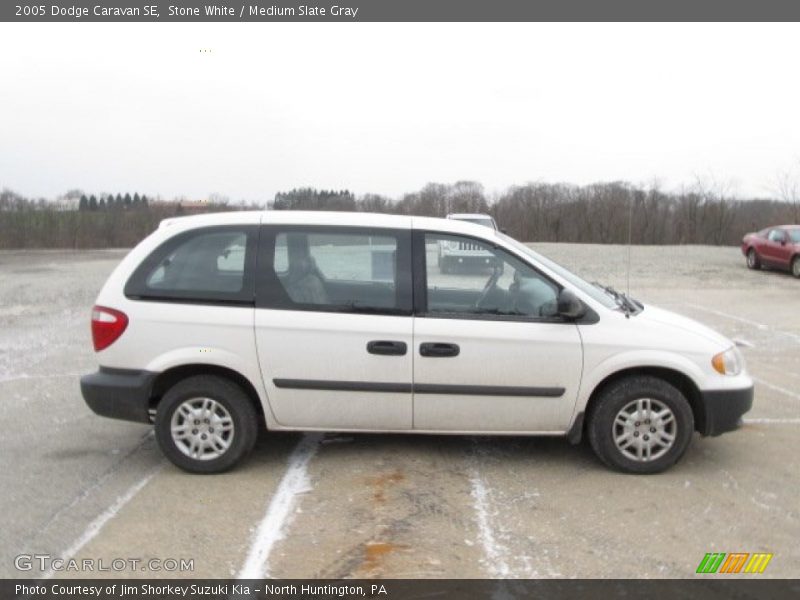 Stone White / Medium Slate Gray 2005 Dodge Caravan SE