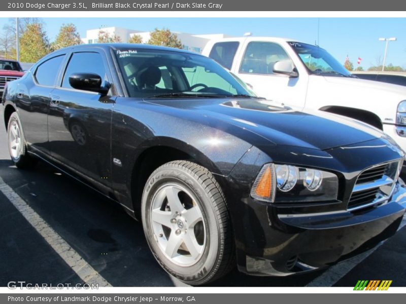 Brilliant Black Crystal Pearl / Dark Slate Gray 2010 Dodge Charger 3.5L