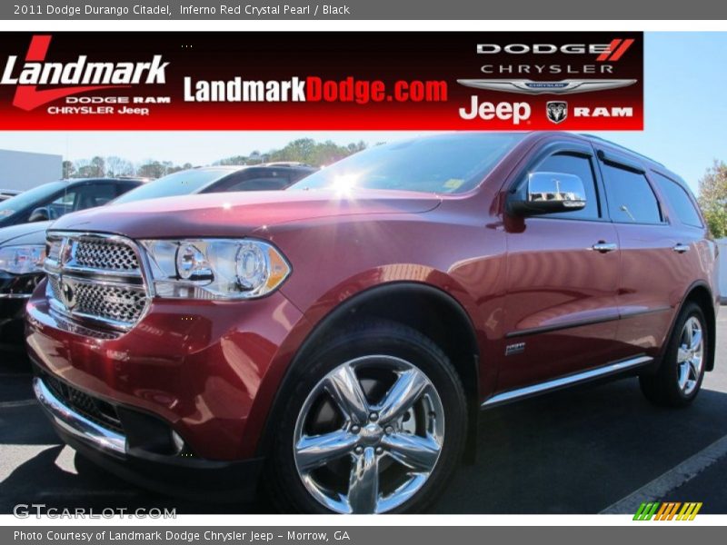 Inferno Red Crystal Pearl / Black 2011 Dodge Durango Citadel