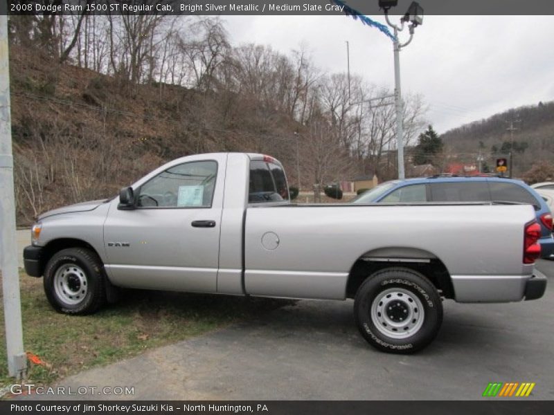 Bright Silver Metallic / Medium Slate Gray 2008 Dodge Ram 1500 ST Regular Cab