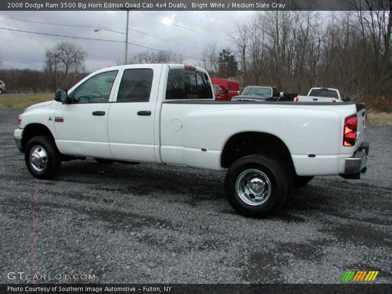 Bright White / Medium Slate Gray 2008 Dodge Ram 3500 Big Horn Edition Quad Cab 4x4 Dually