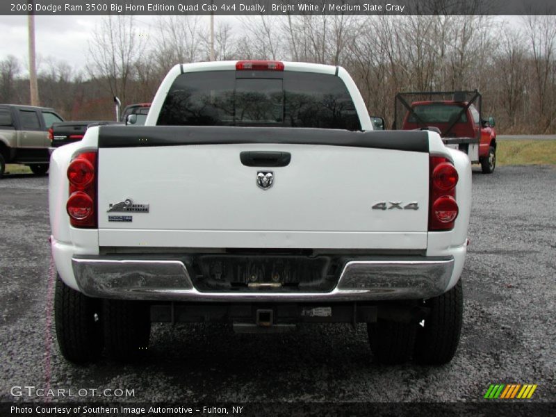 Bright White / Medium Slate Gray 2008 Dodge Ram 3500 Big Horn Edition Quad Cab 4x4 Dually