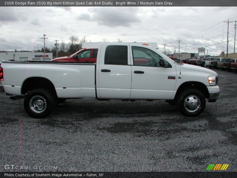 Bright White / Medium Slate Gray 2008 Dodge Ram 3500 Big Horn Edition Quad Cab 4x4 Dually