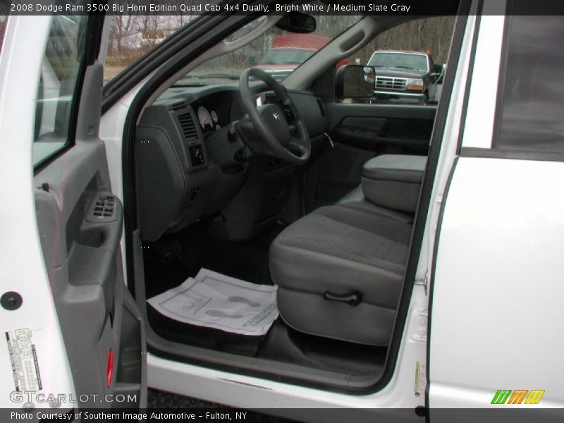 Bright White / Medium Slate Gray 2008 Dodge Ram 3500 Big Horn Edition Quad Cab 4x4 Dually