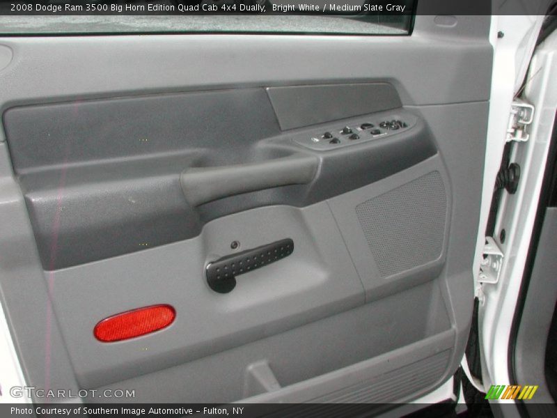 Bright White / Medium Slate Gray 2008 Dodge Ram 3500 Big Horn Edition Quad Cab 4x4 Dually