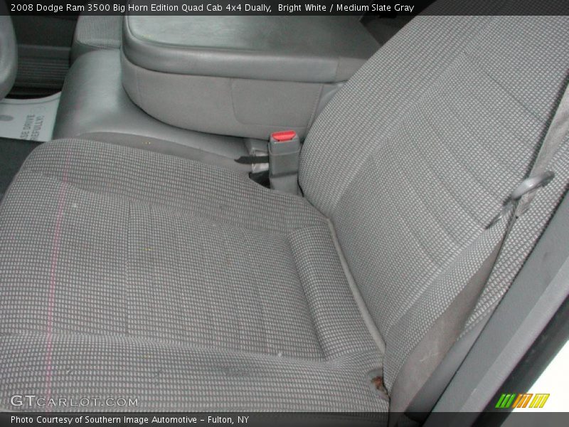 Bright White / Medium Slate Gray 2008 Dodge Ram 3500 Big Horn Edition Quad Cab 4x4 Dually