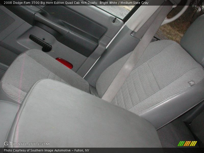 Bright White / Medium Slate Gray 2008 Dodge Ram 3500 Big Horn Edition Quad Cab 4x4 Dually