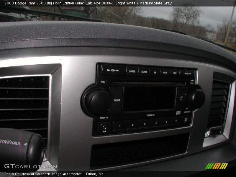 Bright White / Medium Slate Gray 2008 Dodge Ram 3500 Big Horn Edition Quad Cab 4x4 Dually