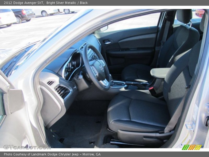 Bright Silver Metallic / Black 2012 Dodge Avenger SXT