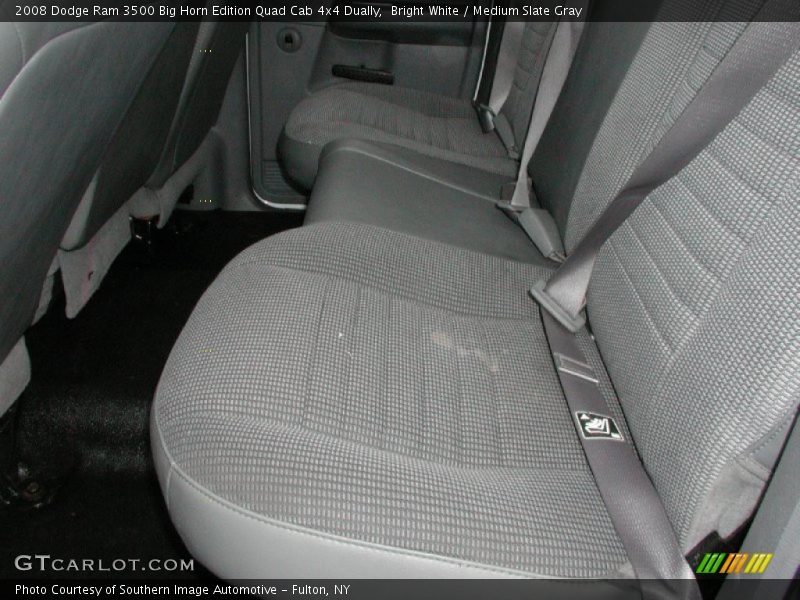 Bright White / Medium Slate Gray 2008 Dodge Ram 3500 Big Horn Edition Quad Cab 4x4 Dually