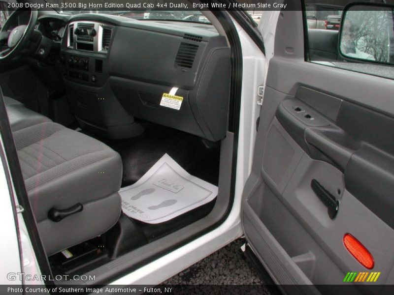 Bright White / Medium Slate Gray 2008 Dodge Ram 3500 Big Horn Edition Quad Cab 4x4 Dually