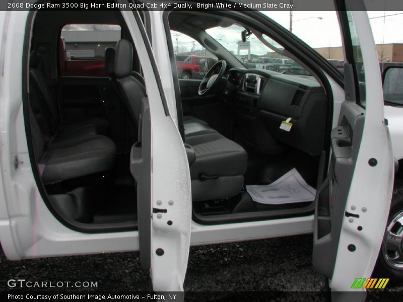 Bright White / Medium Slate Gray 2008 Dodge Ram 3500 Big Horn Edition Quad Cab 4x4 Dually