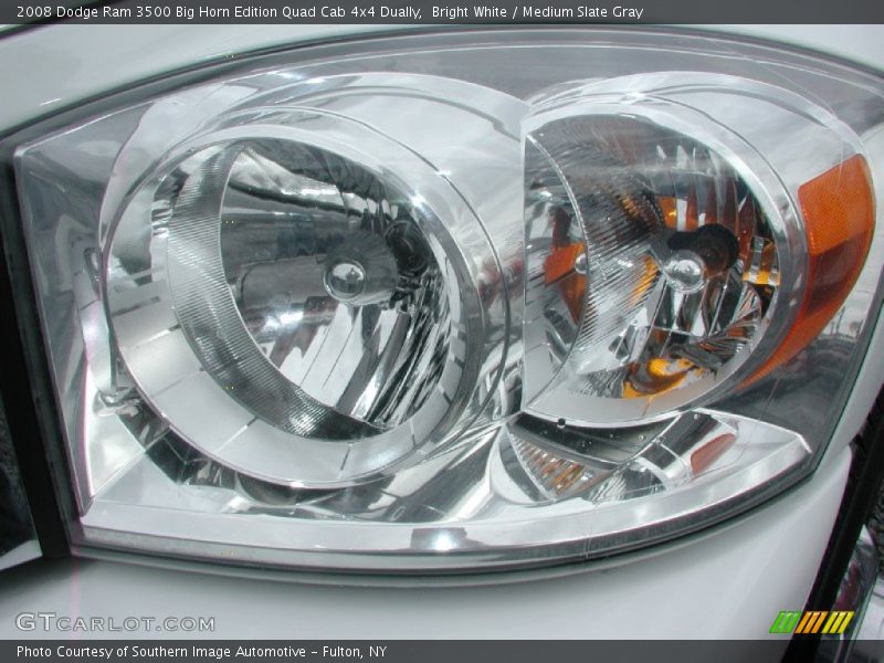 Bright White / Medium Slate Gray 2008 Dodge Ram 3500 Big Horn Edition Quad Cab 4x4 Dually