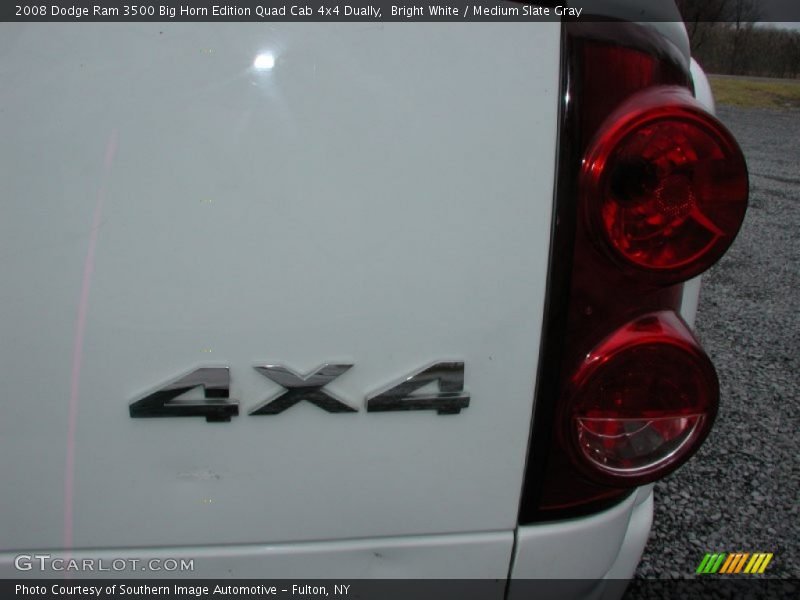 Bright White / Medium Slate Gray 2008 Dodge Ram 3500 Big Horn Edition Quad Cab 4x4 Dually