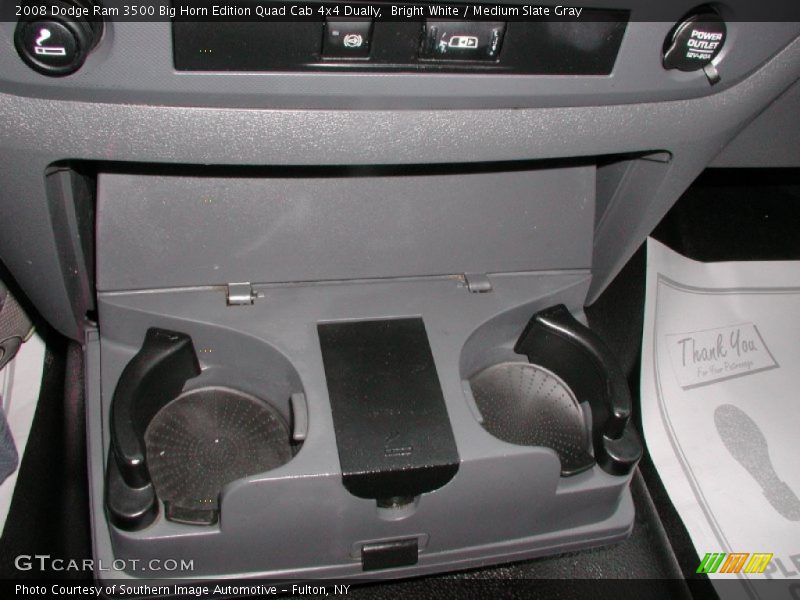 Bright White / Medium Slate Gray 2008 Dodge Ram 3500 Big Horn Edition Quad Cab 4x4 Dually