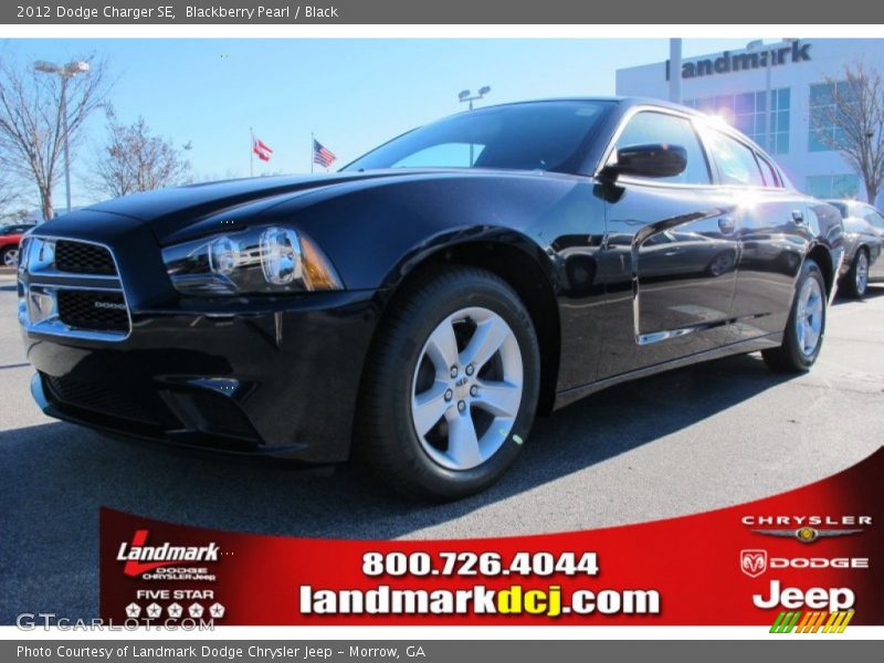 Blackberry Pearl / Black 2012 Dodge Charger SE