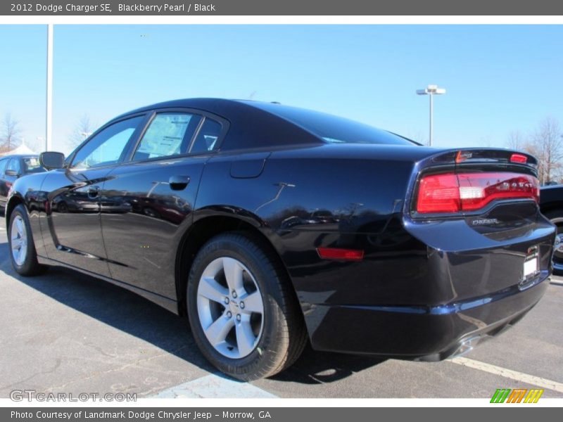 Blackberry Pearl / Black 2012 Dodge Charger SE