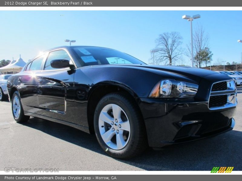 Blackberry Pearl / Black 2012 Dodge Charger SE