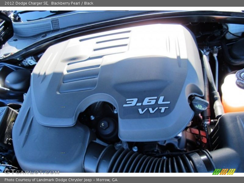 Blackberry Pearl / Black 2012 Dodge Charger SE