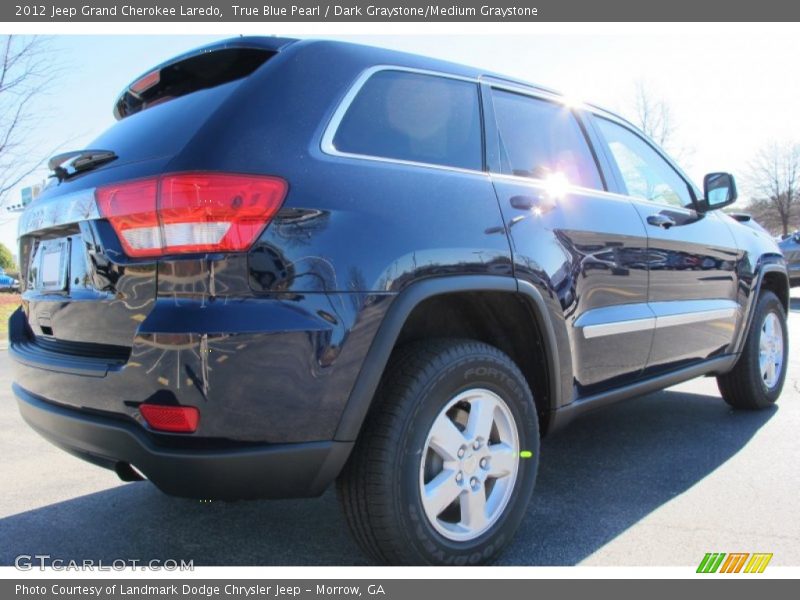 True Blue Pearl / Dark Graystone/Medium Graystone 2012 Jeep Grand Cherokee Laredo