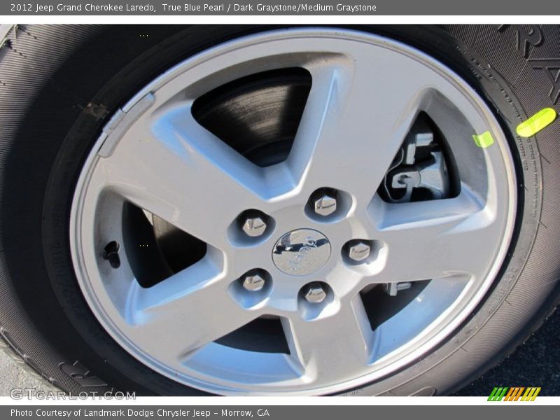 True Blue Pearl / Dark Graystone/Medium Graystone 2012 Jeep Grand Cherokee Laredo