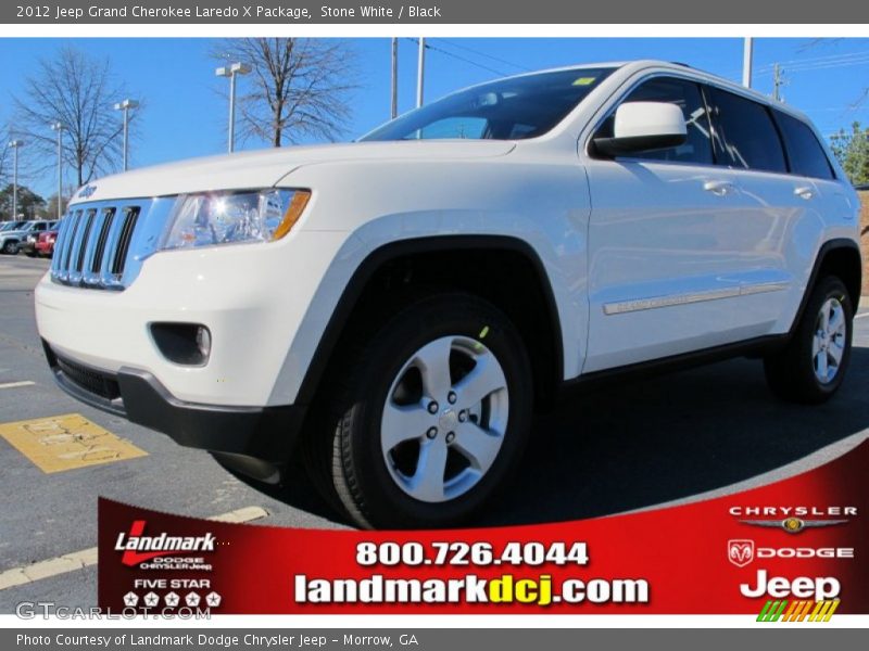 Stone White / Black 2012 Jeep Grand Cherokee Laredo X Package