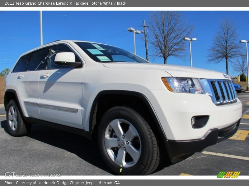 Stone White / Black 2012 Jeep Grand Cherokee Laredo X Package