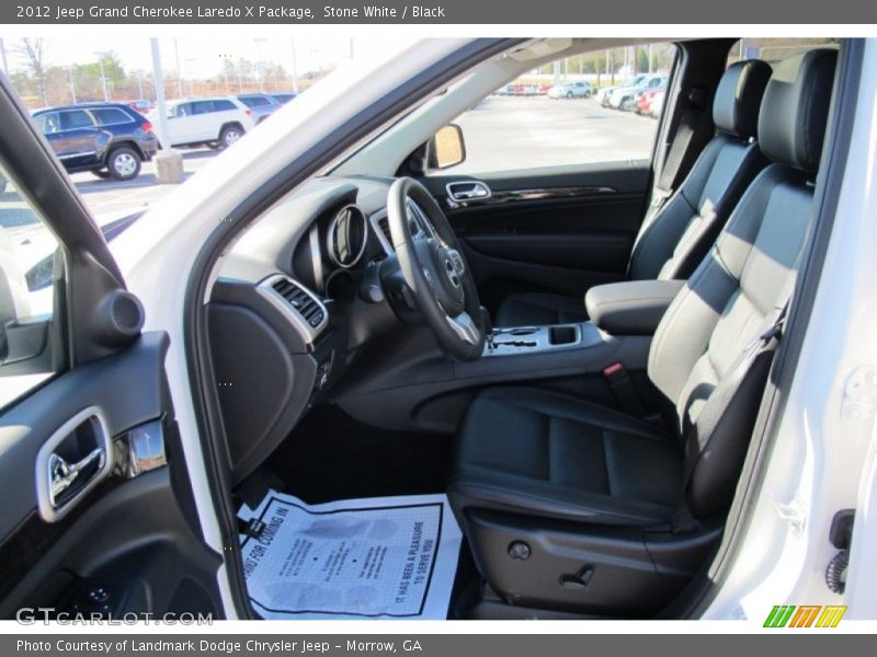 Stone White / Black 2012 Jeep Grand Cherokee Laredo X Package