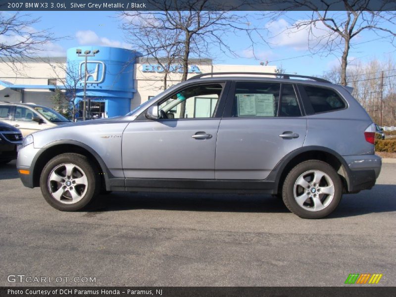 Silver Grey Metallic / Black 2007 BMW X3 3.0si