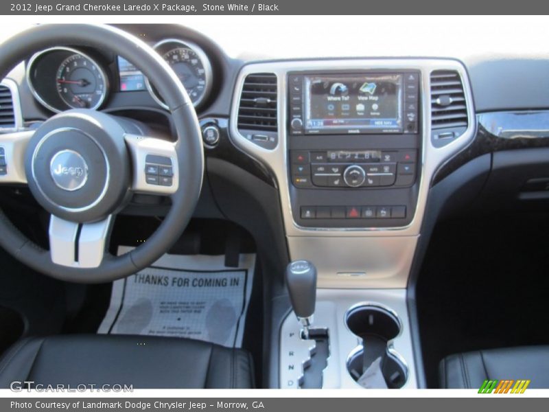 Stone White / Black 2012 Jeep Grand Cherokee Laredo X Package