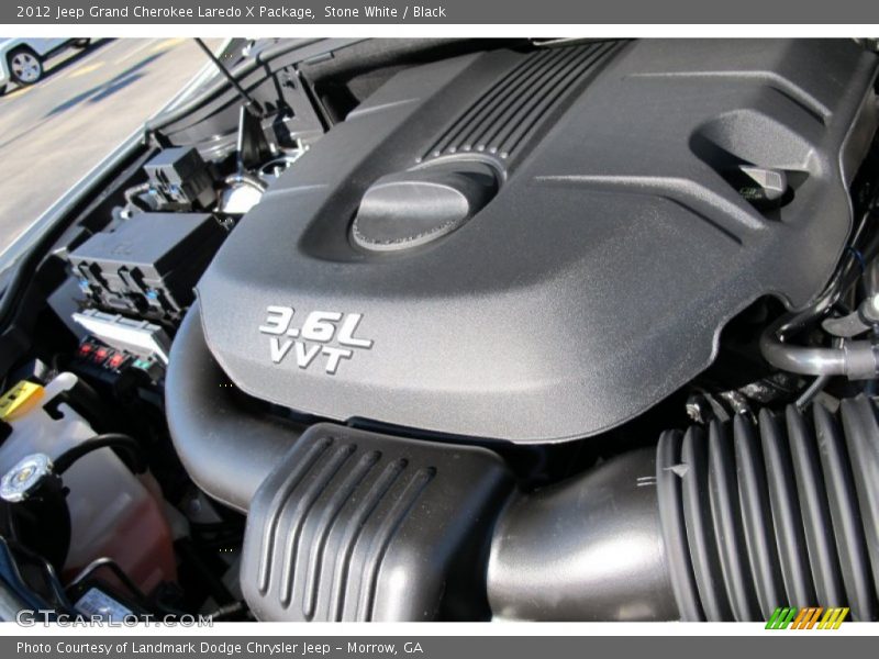 Stone White / Black 2012 Jeep Grand Cherokee Laredo X Package