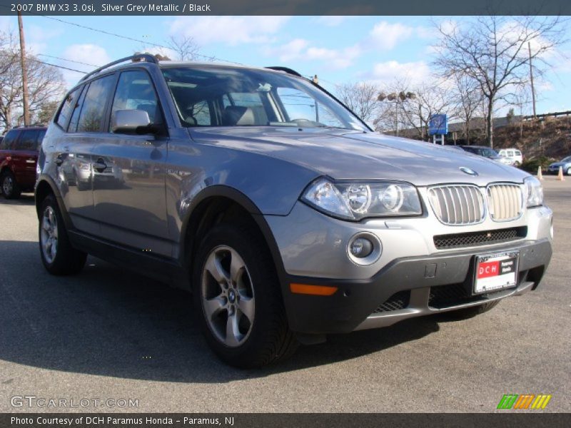 Silver Grey Metallic / Black 2007 BMW X3 3.0si