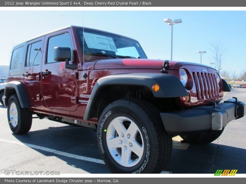 Deep Cherry Red Crystal Pearl / Black 2012 Jeep Wrangler Unlimited Sport S 4x4