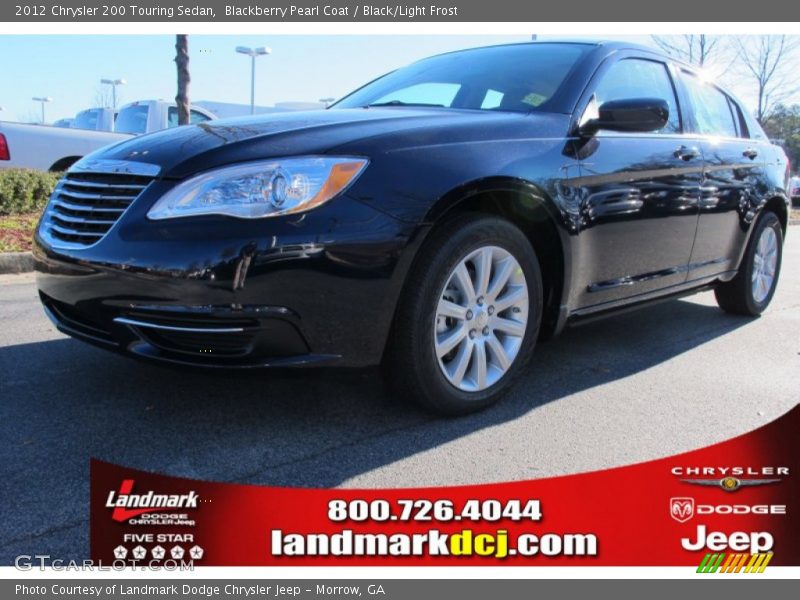 Blackberry Pearl Coat / Black/Light Frost 2012 Chrysler 200 Touring Sedan