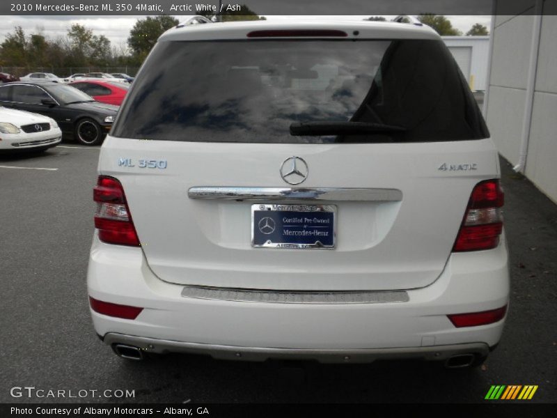 Arctic White / Ash 2010 Mercedes-Benz ML 350 4Matic