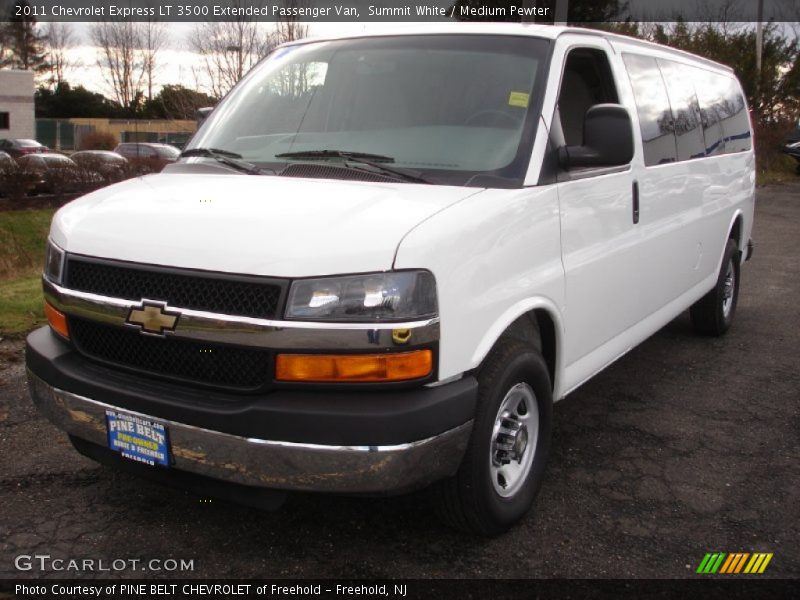 Summit White / Medium Pewter 2011 Chevrolet Express LT 3500 Extended Passenger Van