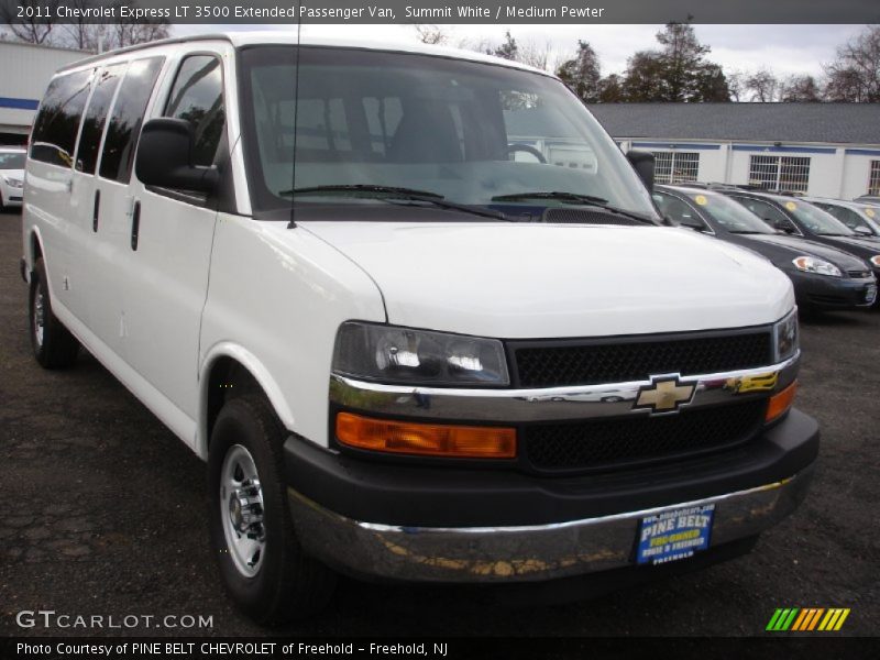 Summit White / Medium Pewter 2011 Chevrolet Express LT 3500 Extended Passenger Van