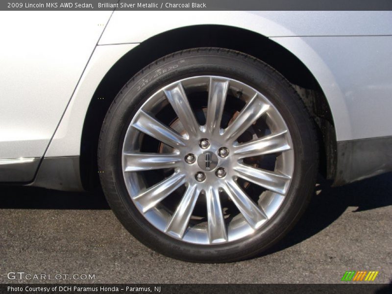 Brilliant Silver Metallic / Charcoal Black 2009 Lincoln MKS AWD Sedan