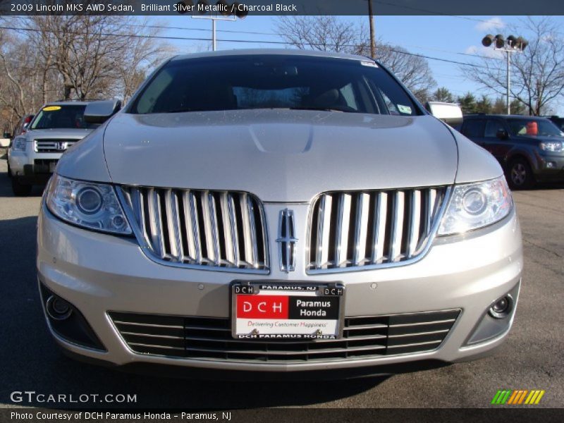 Brilliant Silver Metallic / Charcoal Black 2009 Lincoln MKS AWD Sedan