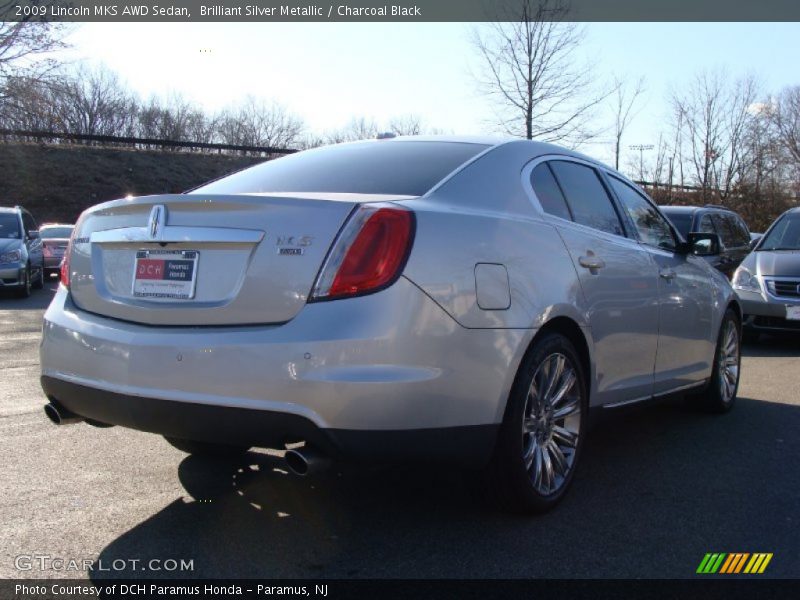 Brilliant Silver Metallic / Charcoal Black 2009 Lincoln MKS AWD Sedan