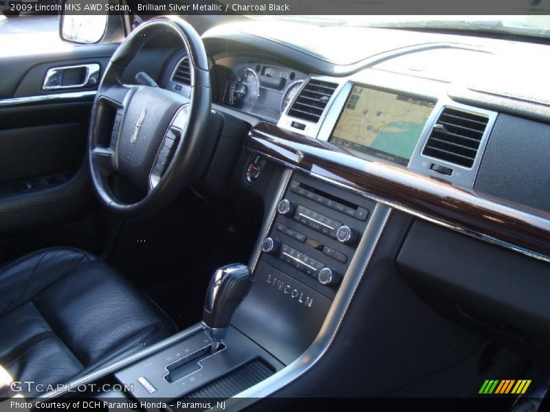 Brilliant Silver Metallic / Charcoal Black 2009 Lincoln MKS AWD Sedan